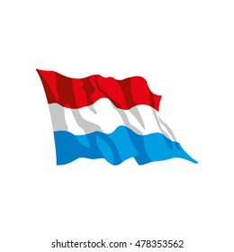 vector luxembourg flag symbol state