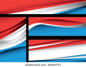 Vector Luxemburg Flag, Luxembourg Colors (Vector Art)