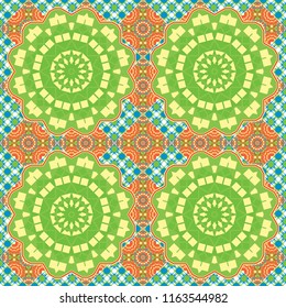 Vector luxurious flowers, vintage red, yellow and orange colors. Seamless embroidered floral pattern.