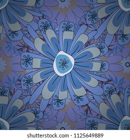 Vector luxurious flowers, vintage. Seamless embroidered floral pattern.