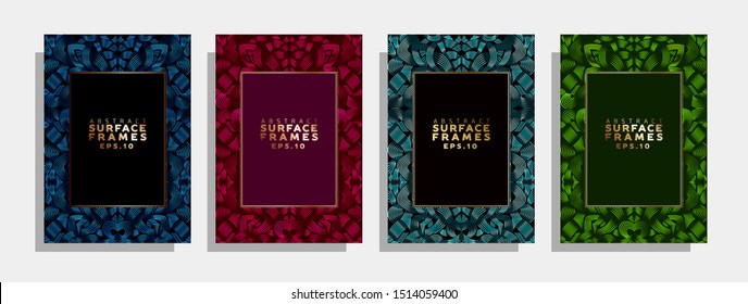 Vector Luxurious Metallic Background Set