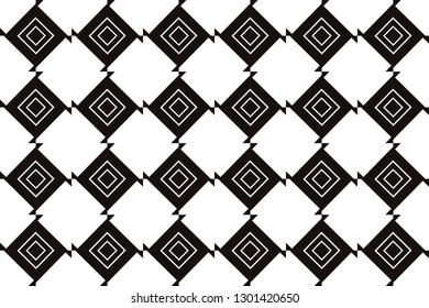 Vector luxury abstract background. Black and white geometric seamless pattern in modern stylish