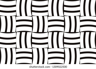 Vector luxury abstract background. Black and white geometric seamless pattern in modern stylish.