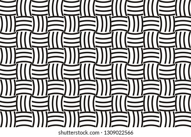 Vector luxury abstract background. Black and white geometric seamless pattern in modern stylish.