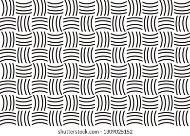 Vector luxury abstract background. Black and white geometric seamless pattern in modern stylish.