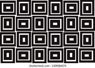 Vector luxury abstract background. Black and white geometric seamless pattern in modern stylish.