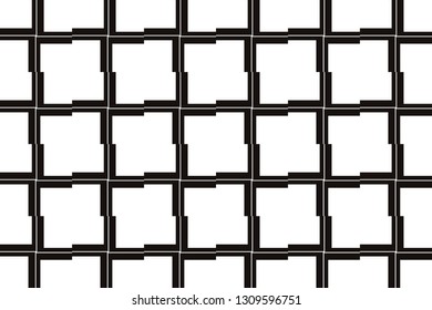 Vector luxury abstract background. Black and white geometric seamless pattern in modern stylish.
