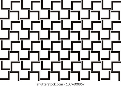 Vector luxury abstract background. Black and white geometric seamless pattern in modern stylish.