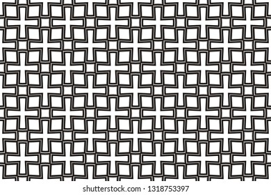 Vector luxury abstract background. Black and white geometric seamless pattern.