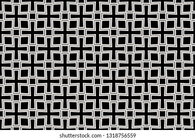 Vector luxury abstract background. Black and white geometric seamless pattern.