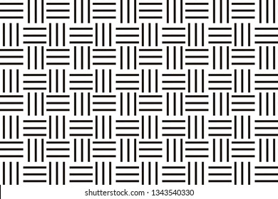 Vector luxury abstract background. Black and white geometric seamless pattern in modern stylish.