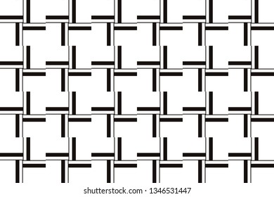 Vector luxury abstract background. Black and white geometric seamless pattern in modern stylish.