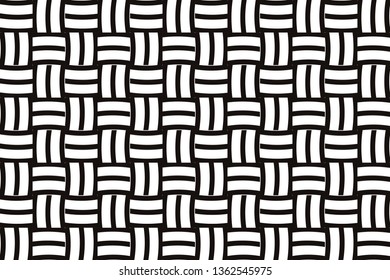 Vector luxury abstract background. Black and white geometric seamless pattern in modern stylish.