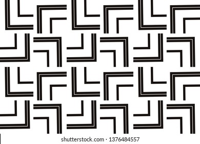 Vector luxury abstract background. Black and white geometric seamless pattern in modern stylish
