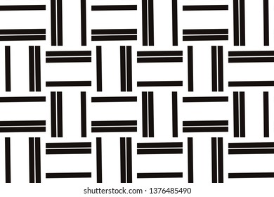 Vector luxury abstract background. Black and white geometric seamless pattern in modern stylish