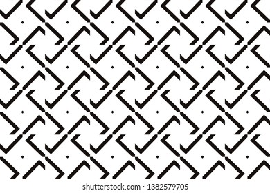 Vector luxury abstract background. Black and white geometric seamless pattern in modern stylish