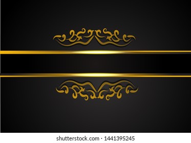 Vector of luxury abstract background template with modern design. Futuristic and elegant with golden line. Eps 10.