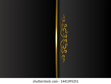 Vector of luxury abstract background template with modern design. Futuristic and elegant with golden line. Eps 10.