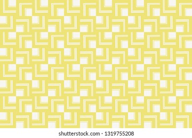 Vector luxury abstract background. Yellow color geometric seamless pattern.