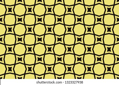 Vector luxury abstract background. Yellow color geometric seamless pattern.