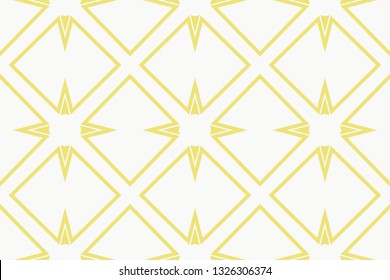 Vector luxury abstract background. Yellow color geometric seamless pattern.
