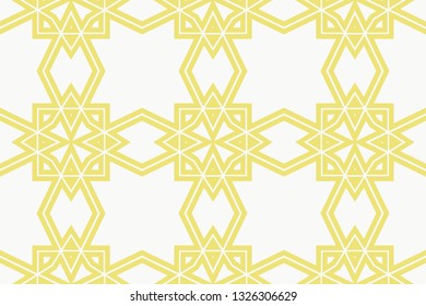 Vector luxury abstract background. Yellow color geometric seamless pattern.
