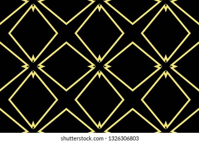 Vector luxury abstract background. Yellow color geometric seamless pattern.