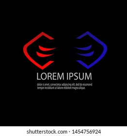 Vector of luxury abstract logo template with modern design. Beauty and elegant with gradient colors. Can be used for important events. Eps 10.