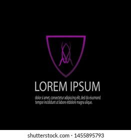 Vector of luxury abstract logo template with modern design. Beauty and elegant with gradient colors. Can be used for important events. Eps 10.