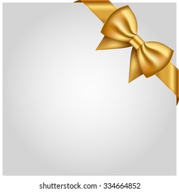 Vector luxury background with gold bow