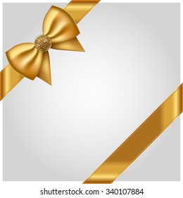 Vector luxury background with gold bow