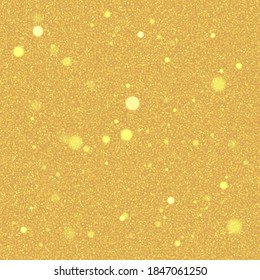 Vector luxury background. Gold glitter texture. Sparkling decorative backdrop with shiny glitters.