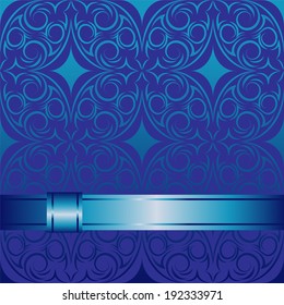 vector luxury background with shiny blue  ribbon