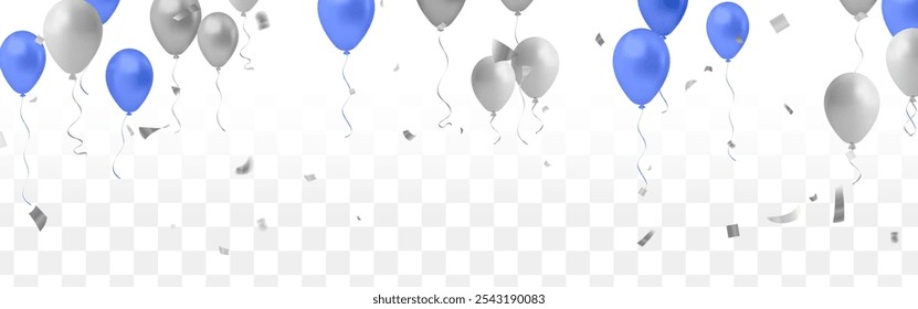 Vector de lujo Globo de fondo Celebración fiesta confeti Plantilla
