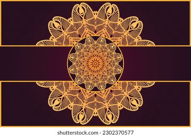 Vektorluxuriöse Schönheitsform, arabisch-islamischer Hintergrund Mandala-Design-Vorlage