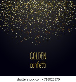 Vector luxury black background with gold sparklers