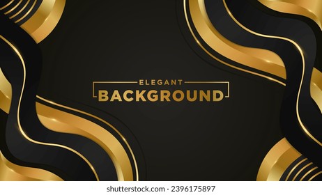 Vector Luxury Black and Gold Background