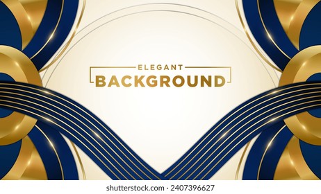 Vector Luxury Blue and Gold Background