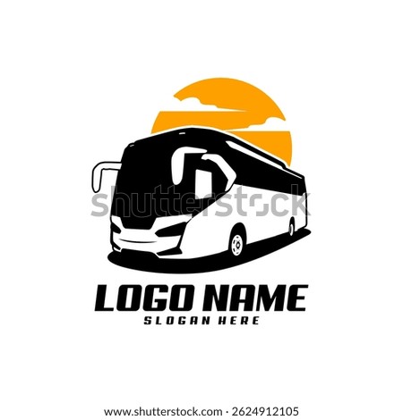 vector luxury bus travel logo design illustration