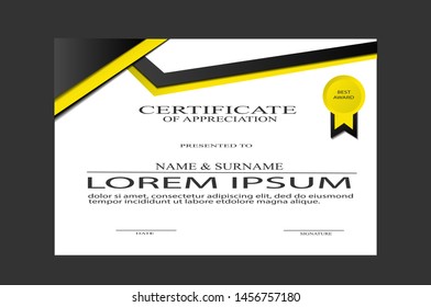 Vector of luxury certificate template with modern design. Beauty and elegant. Can be used for important events. Eps 10.