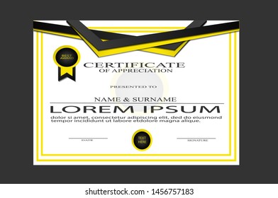 Vector of luxury certificate template with modern design. Beauty and elegant. Can be used for important events. Eps 10.