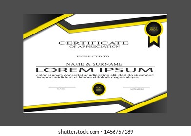 Vector of luxury certificate template with modern design. Beauty and elegant. Can be used for important events. Eps 10.