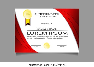 Vector of luxury certificate template with modern design. Beauty and elegant. Can be used for important events. Eps 10.