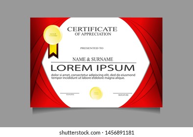 Vector of luxury certificate template with modern design. Beauty and elegant. Can be used for important events. Eps 10.