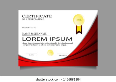 Vector of luxury certificate template with modern design. Beauty and elegant. Can be used for important events. Eps 10.