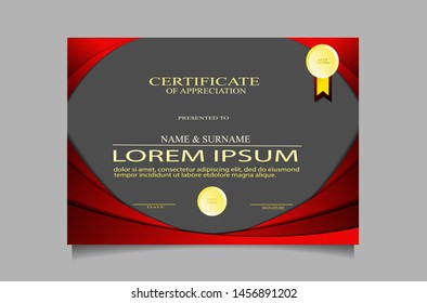 Vector of luxury certificate template with modern design. Beauty and elegant. Can be used for important events. Eps 10.