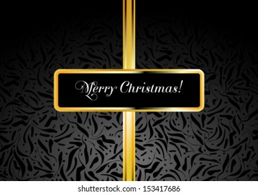 Vector luxury Christmas card. Perfect as invitation or announcement.