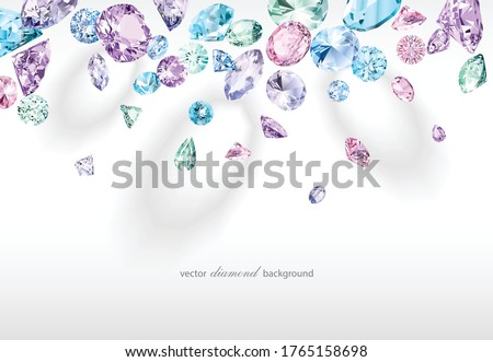 Vector luxury colorful background with diamonds for modern design
