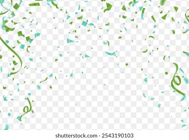 Vector luxury confetti flying for celebration party banner colorful frame isolated on white background