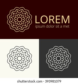 Vector luxury crests logo collection. Vintage logotype sign. Business identity concept